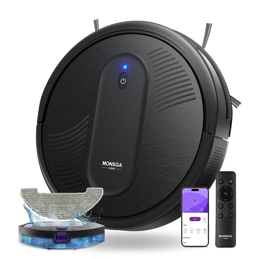 MONSGA 3-in-1 Saug- und Wischroboter, 3000 Pa, WiFi, 140 Min