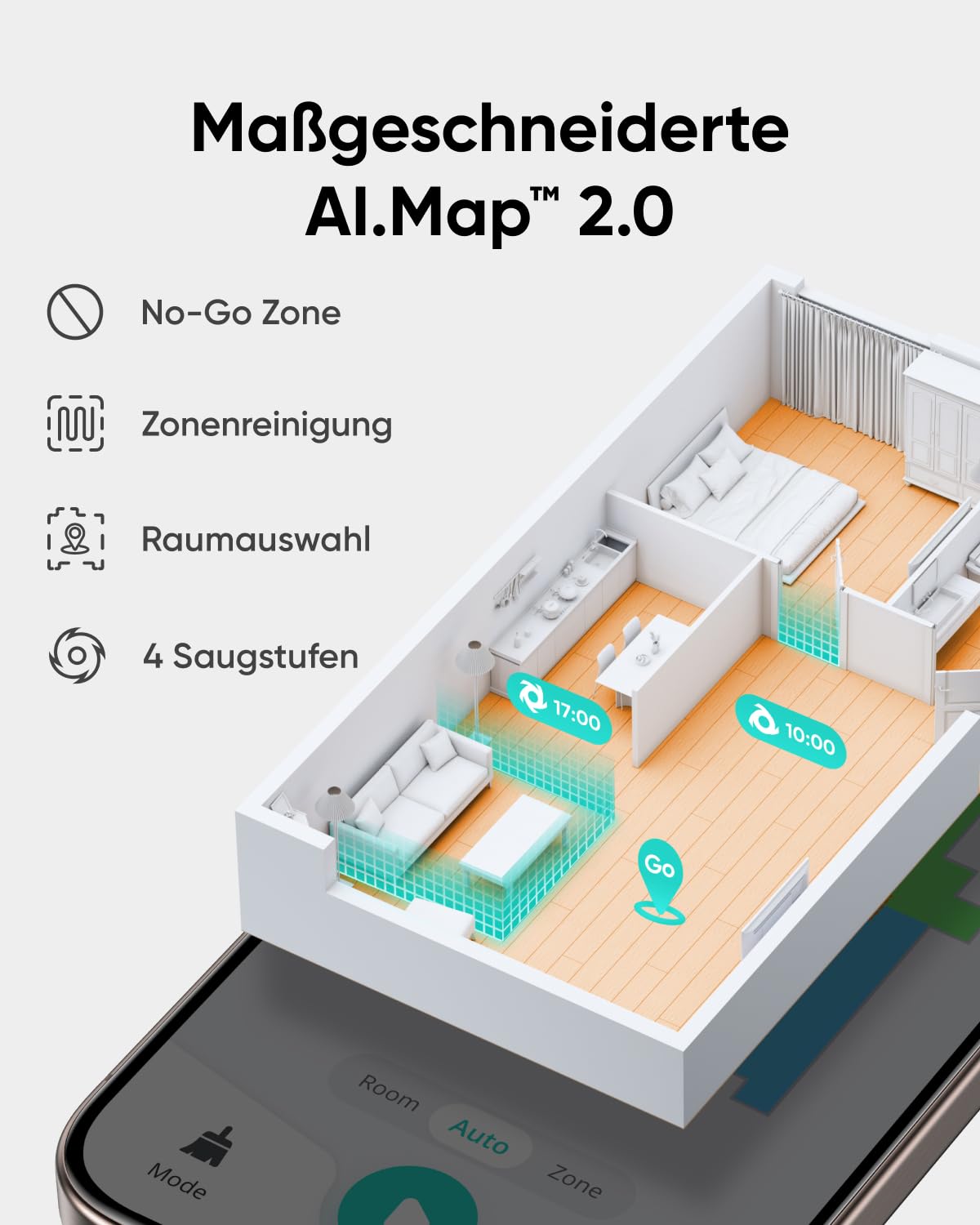 eufy C10 Saugroboter mit Automatischer Absaugstation, Ultraflach