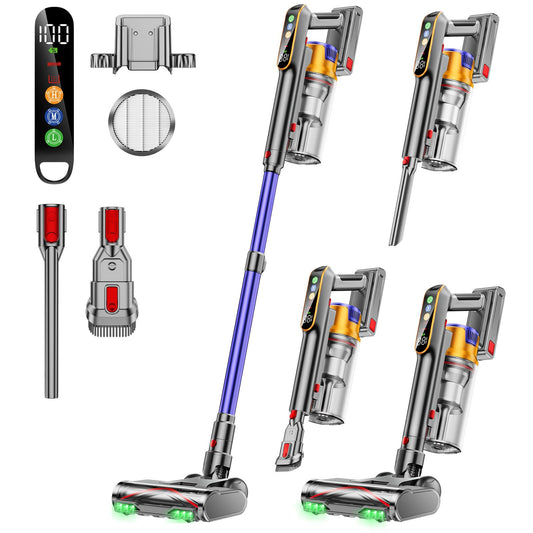 AOLOKO X15 Kabelloser Akku-Staubsauger – 50.000 Pa, LED, Anti-Tangle