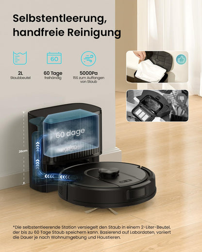 Vexilar W11 Saug- & Wischroboter mit Absaugstation – 6000 Pa