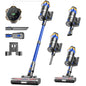 Kabelloser Akku-Staubsauger 550 W – 45 kPa, 65 Min Laufzeit, Anti-Tangle, OLED-Display