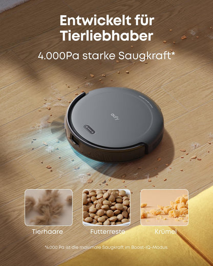 eufy C10 Saugroboter mit Automatischer Absaugstation, Ultraflach