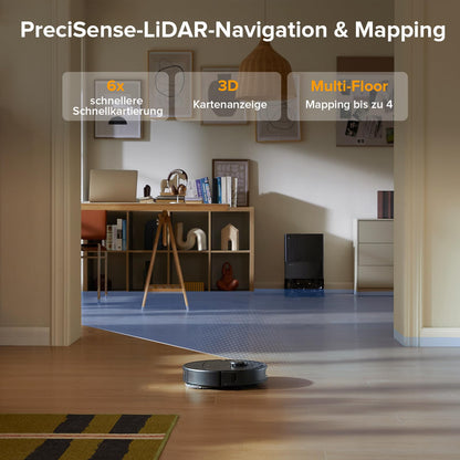 Dreame D10 Plus Saug- und Wischroboter mit automatischer Staubentleerung – 4000 Pa, LiDAR Navigation, App & Sprachsteuerung