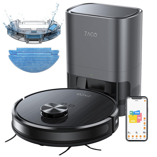 ZACO A10 Pro Saugroboter 2-in-1 – 3.000 Pa, Wischfunktion, 2,5 L Absaugstation, LiDAR, App & Alexa