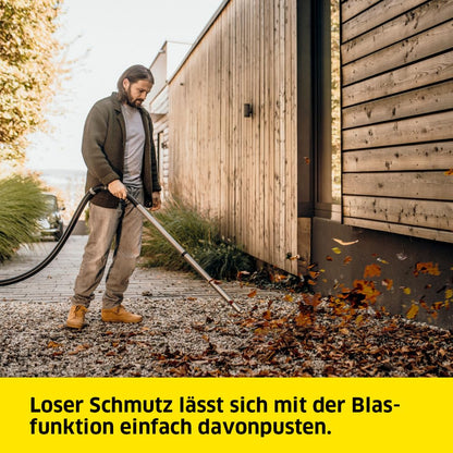Kärcher WD 6 P S V Nass-/Trockensauger – 1300W, 30 L Edelstahlbehälter, Flachfaltenfilter, Blasfunktion