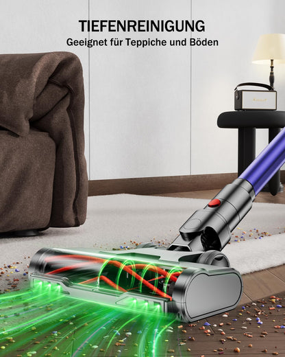 AOLOKO X15 Kabelloser Akku-Staubsauger – 50.000 Pa, LED, Anti-Tangle