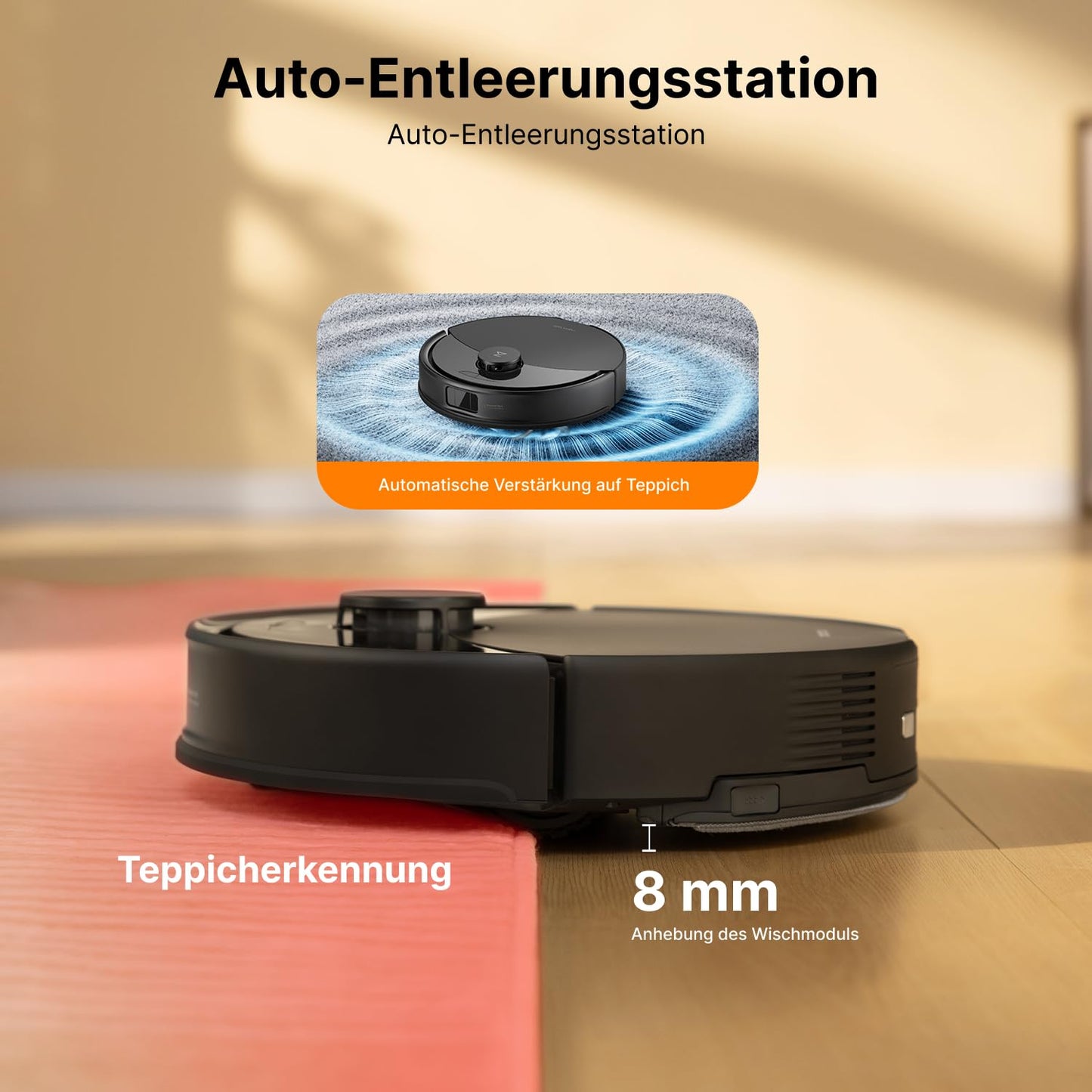 roborock Q10 X5+ Saug- und Wischroboter – 10.000 Pa, Auto-Entleerungsstation, Dual Anti-Tangle