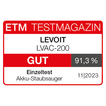 Levoit LVAC-200 Akku-Staubsauger – 4-in-1 Kabellos, Anti-Haar, 99,9 % Filterleistung