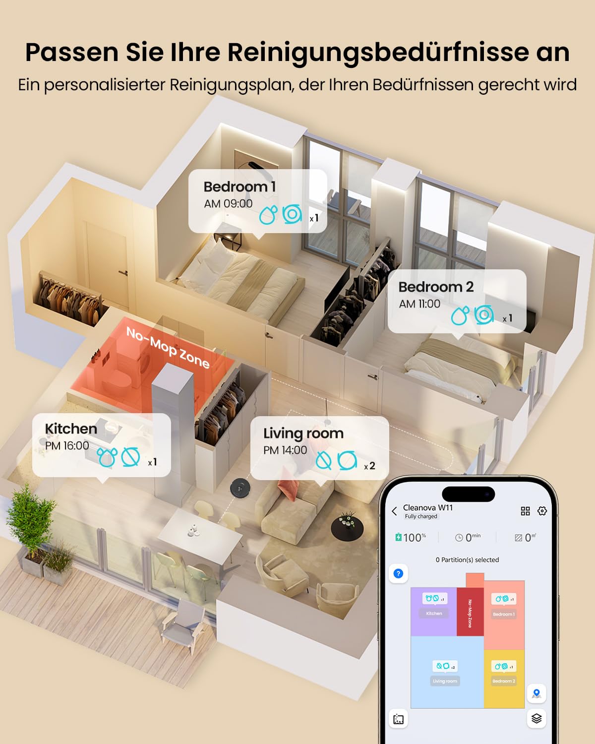 Vexilar W11 Saug- & Wischroboter mit Absaugstation – 6000 Pa