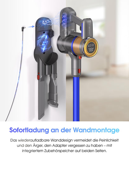 UNINELL UV1 Akku-Staubsauger – Kabellos, 45.000 Pa, Anti-Verhedderung, 60 Min Laufzeit