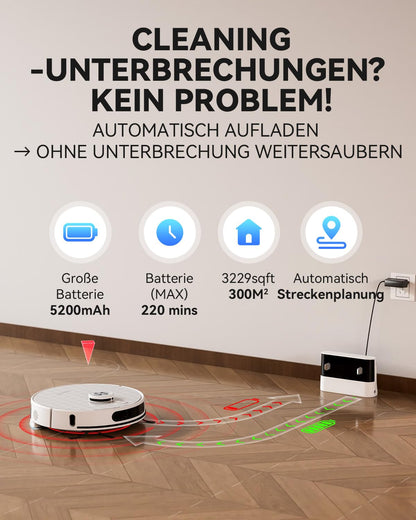 Tesvor S8Pro Saug- & Wischroboter – 8000 Pa, 3-in-1 Reinigung, LiDAR