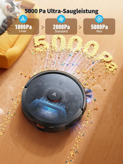 Airzeen Q10 Pro Saug- & Wischroboter mit Auto-Entleerung – 5000 Pa