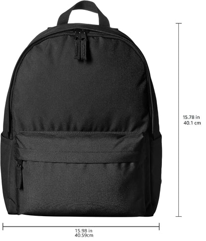 Klassischer Rucksack für Schule, Freizeit & Alltag – Schwarz