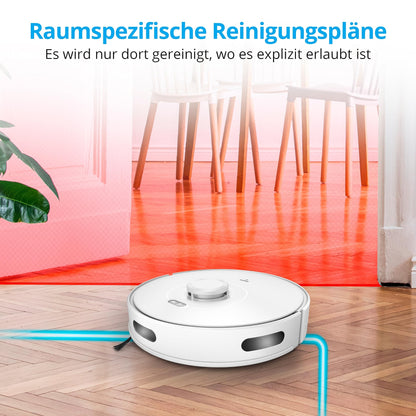 MEDION X10 SW Saug- & Wischroboter – 2.700 Pa, Lasernavigation, App & Sprachsteuerung