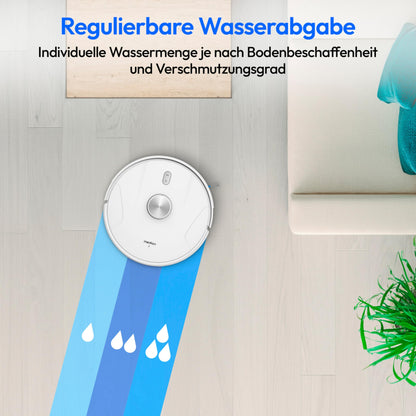MEDION X41 SW+ Saug- und Wischroboter – 8.000 Pa, Auto-Entleerungsstation, Laser-Navigation