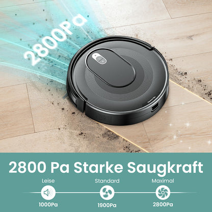 Vexilar W6+ Saugroboter – 2800 Pa, Tierhaarfreundlich, App & Sprachsteuerung