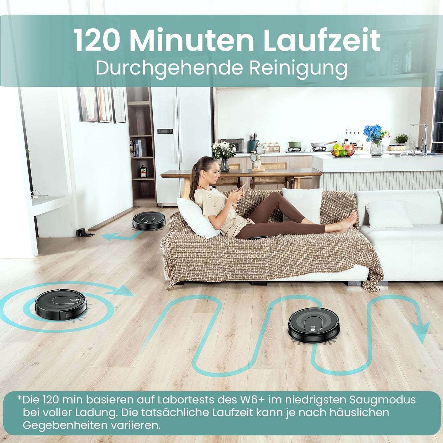 Vexilar W6+ Saugroboter – 2800 Pa, Tierhaarfreundlich, App & Sprachsteuerung