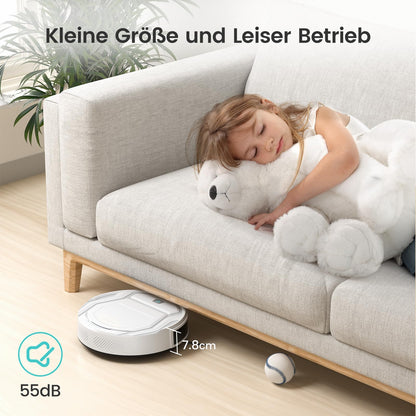 LEFANT M210 Superschlanker Saugroboter – 500 ml, WLAN, Alexa & App-Steuerung, Leise, für Tierhaare